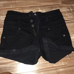 Black high shorts